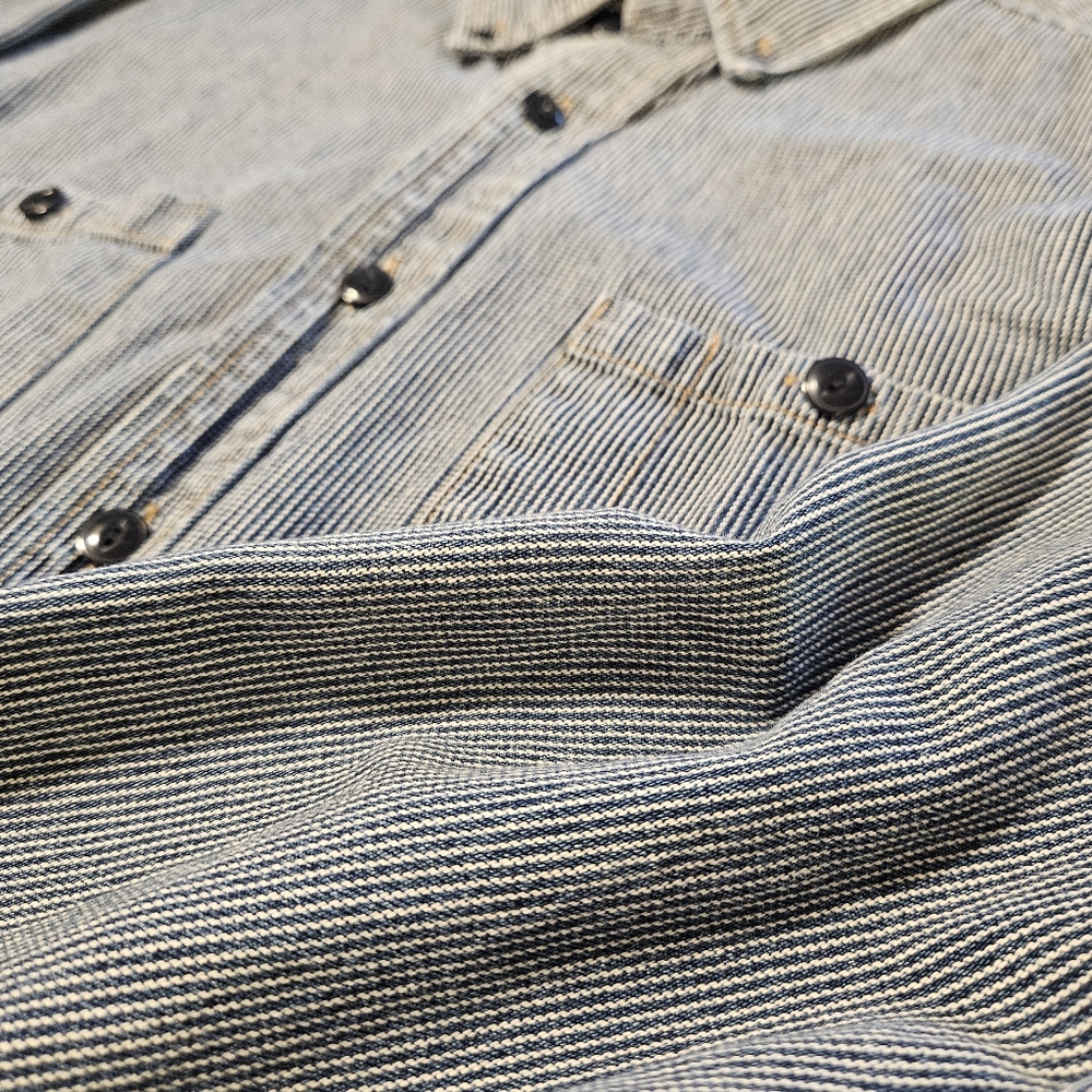 OshKosh Chambray Striped Button Down Shirt Medium